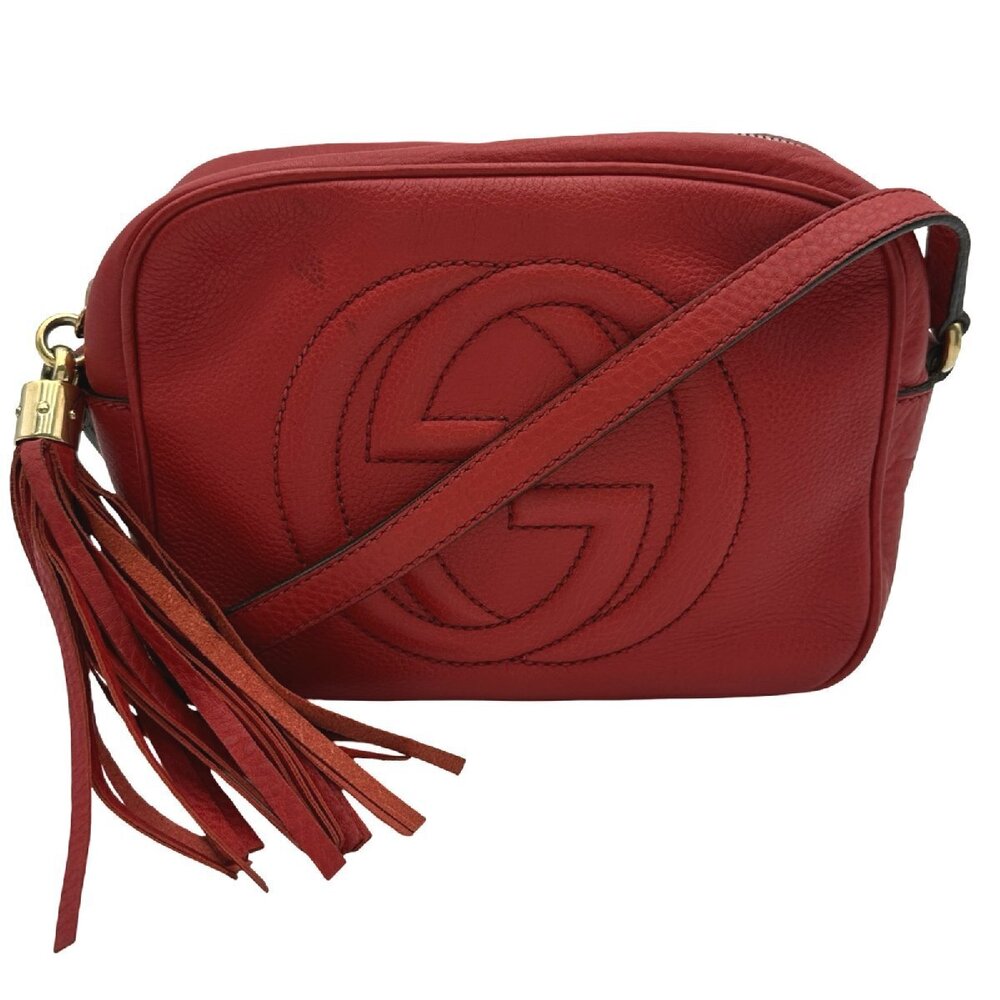 Gucci Soho Camera Bag Red Leather Shoulder